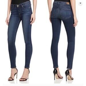 PAIGE Jeans Womens 30 Blue Ziggy Denim Peg Skinny Mid‎ Rise Dark Wash Cotton
